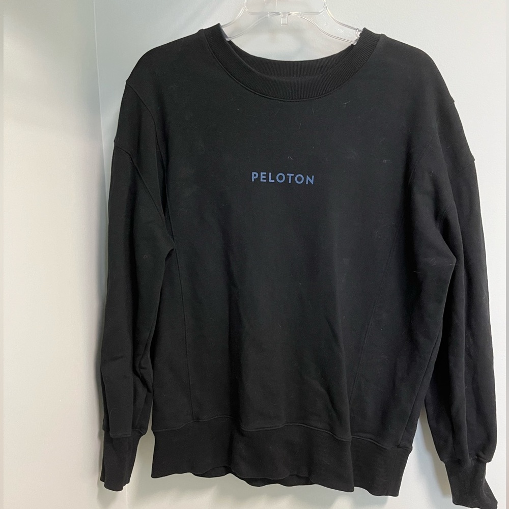 Peloton black/blue Sweatshirt with P logo on sleeve